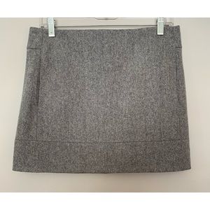 J. Crew Felted Wool Mini Bistro Skirt - Grey